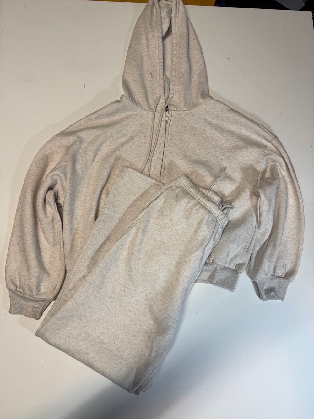 refuge Cream Tie-Dye Fleece Zip Hoodie